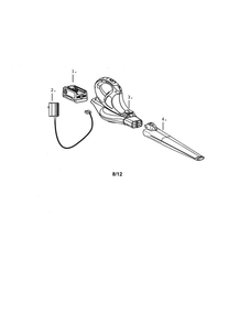 Electric Blower Diagram and Parts List for EASYLITE 18LI  Weed Eater Leaf Blower / Vacuum